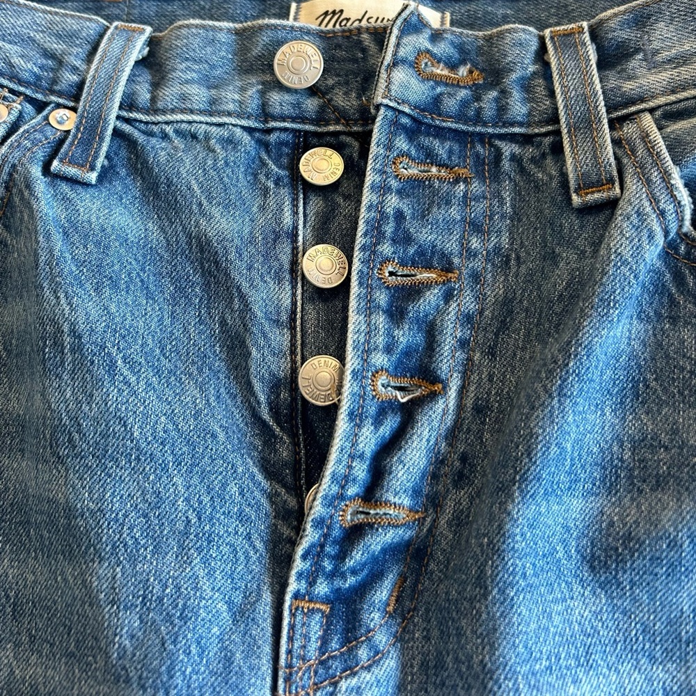 Madewell The Perfect Vintage Straight Jean Becker Wash Button-Front Size 27 NEW - Picture 11 of 16